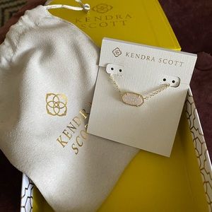 BRAND NEW Kendra Scott iridescent & gold necklace